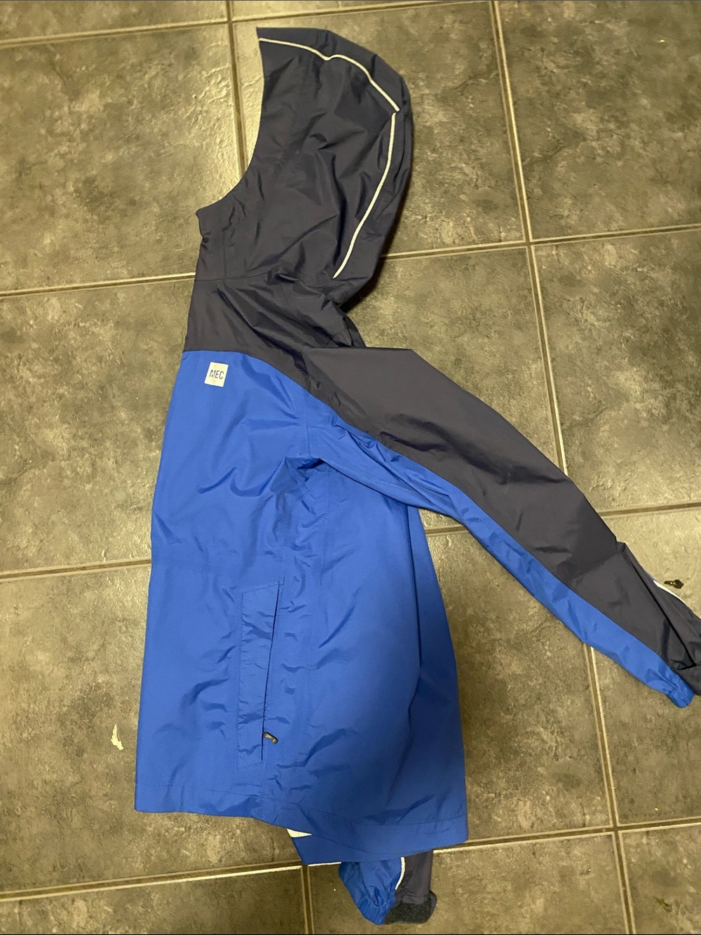 MEC Two-Tone Blue Kids Hooded Raincoat